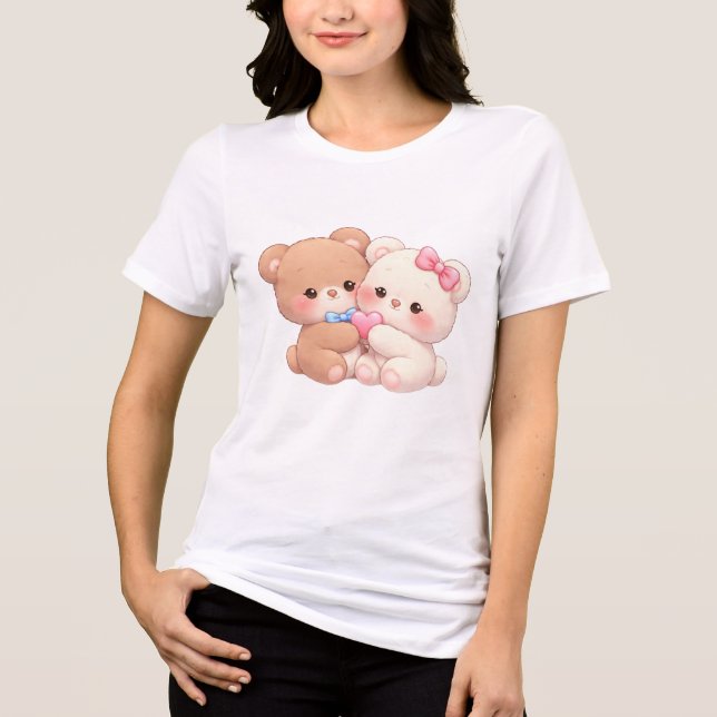 En Tri-matière Bella+Canvas T-Shirt Tri-blend pour Femme (Recto)