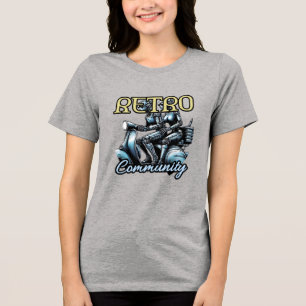 En Tri-matière Bella+Canvas T-Shirt Tri-blend pour Femme, Blanc,