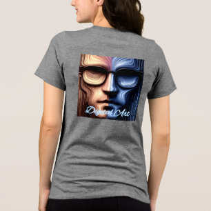 En Tri-matière Bella+Canvas T-Shirt Tri-blend pour Femme, Noir Un