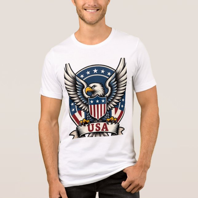 En Tri-matière Bella+Canvas T-Shirt tri-mélange (Recto)