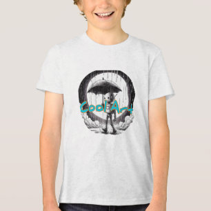 En Tri-matière Bella+Canvas T-Shirt Tri-melange Enfant, Noir Uni