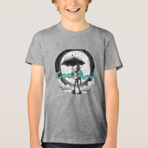 En Tri-matière Bella+Canvas T-Shirt Tri-melange Enfant, Noir Uni 
