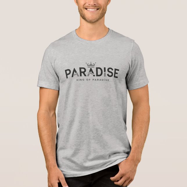 En Tri-matière Bella+Canvas T-Shirt Tri-mélange Gris (Recto)
