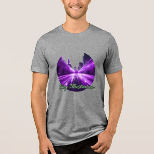 En Tri-matière Bella+Canvas T-Shirt tri-mélange, Noir uni Trible