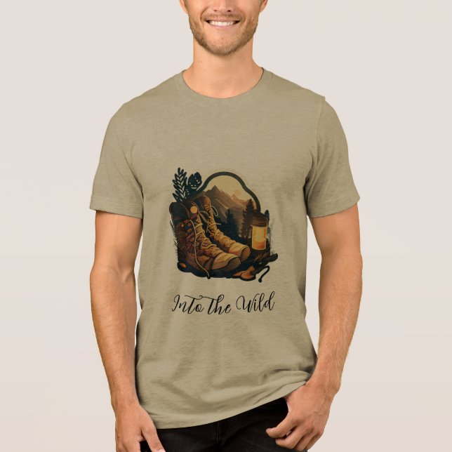 En Tri-matière Bella+Canvas T-Shirt tri-mélange, Olive (Recto)