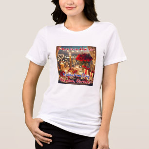 En Tri-matière Bella+Canvas T-Shirt Tri-mélange pour Femme, Noir