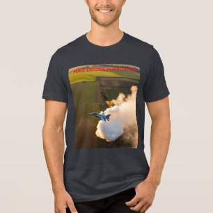 En Tri-matière Bella+Canvas T-Shirt Tri-Mélange – Vue aérienne du