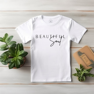 En Tri-matière Belle typographie de l'âme, T-shirt sur mesure Fem