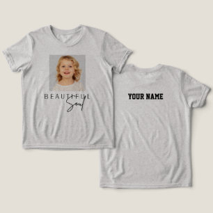 En Tri-matière Belle typographie de l'âme, T-shirt sur mesure Fem