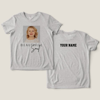 En Tri-matière Belle typographie de l'âme, T-shirt sur mesure Fem