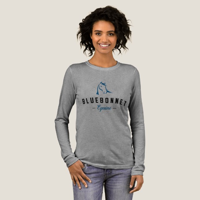 En Tri-matière Bluebonnet Womens Long Sleeve T-shirt (Recto complet)
