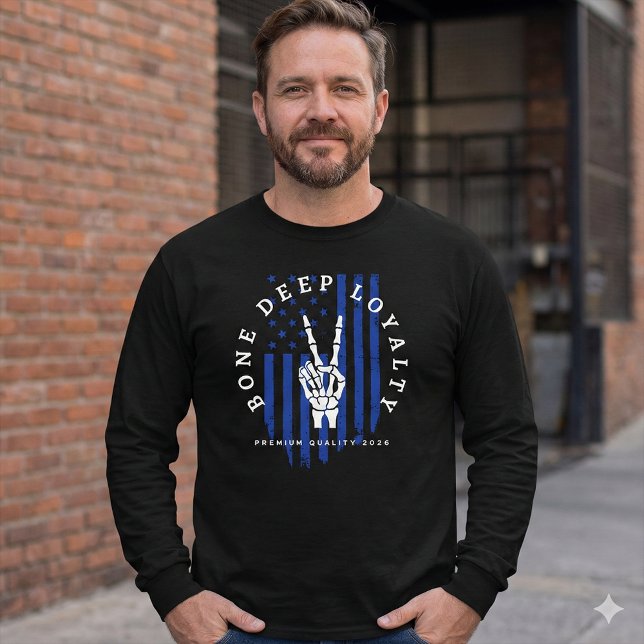 En Tri-matière Bone Deep Loyalty Skeleton Hand USA Flag T-Shirt  (Créateur téléchargé)