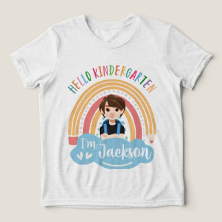 En Tri-matière Bonjour jardin d'enfants - T-shirt personnalisé po