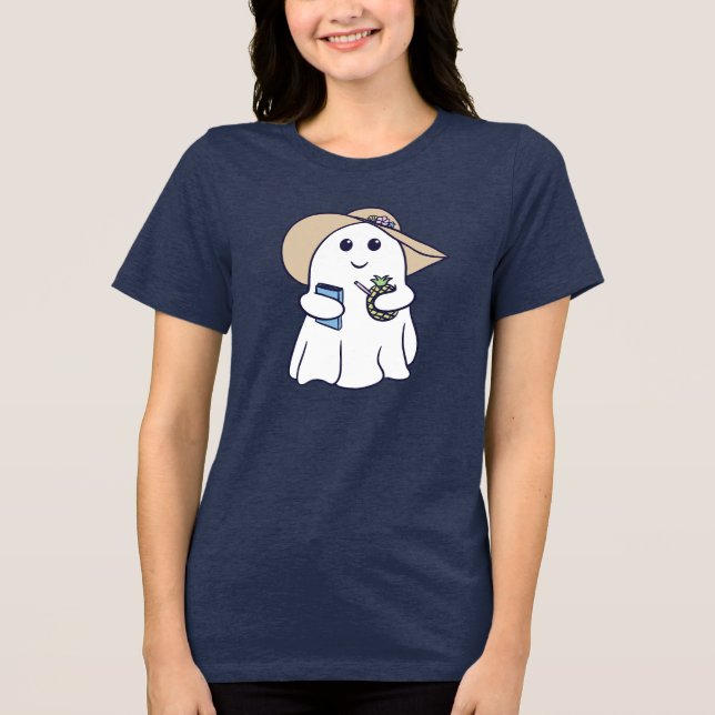 En Tri-matière Bookish & Beachy Summerween Ghost T-Shirt (Recto)