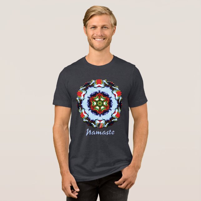 En Tri-matière Brindle Namaste Kaleidoscope T-shirt (Recto plein)