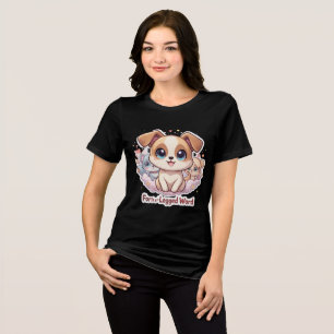 En Tri-matière "Car est un mot à quatre pattes" jolie T-shirt chi