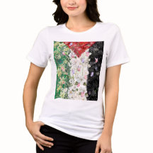 Carte florale de la Palestine - T-shirt carte de l