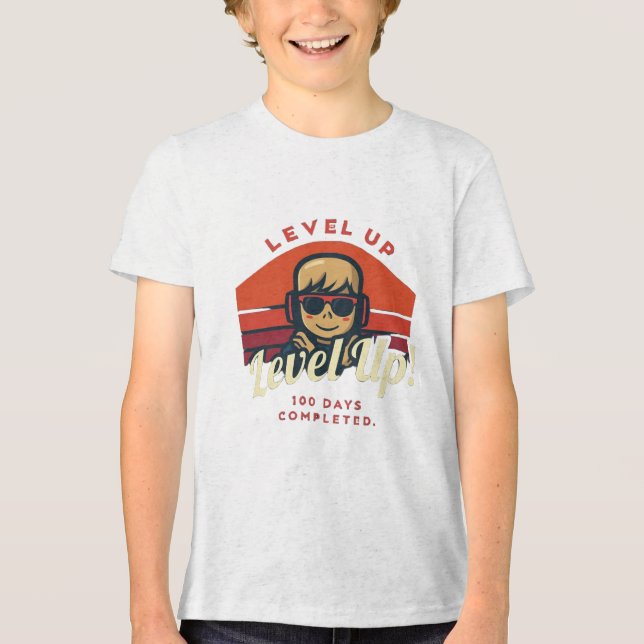 En Tri-matière Célébrez 100 jours d'école : Fun & Unique T-Shirt (Recto)