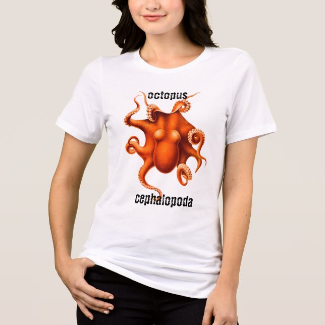 En Tri-matière Céphalopoda Octopus T-shirt (Recto)
