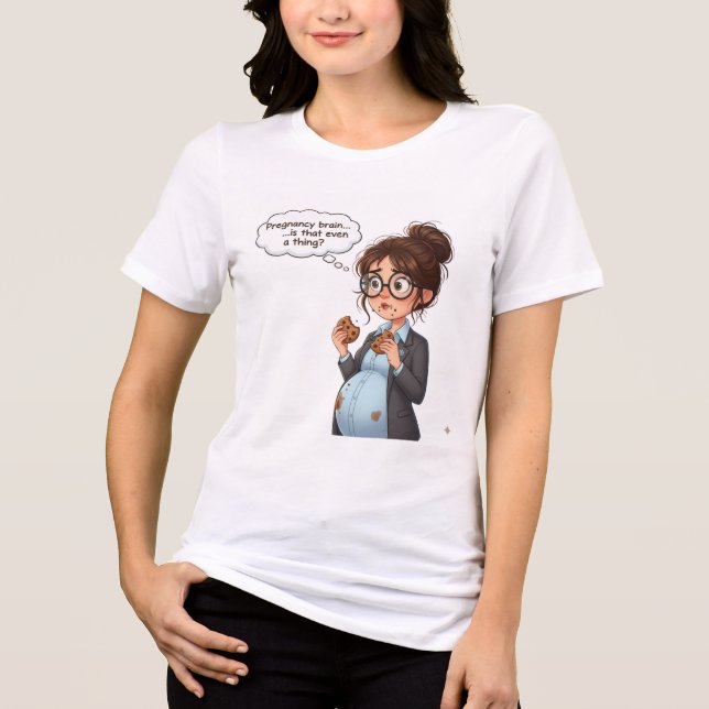 En Tri-matière « Cerveau de grossesse T-Shirt drôle | Maternité m (Recto)