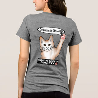 En Tri-matière Chat Dames T-shirt Chat