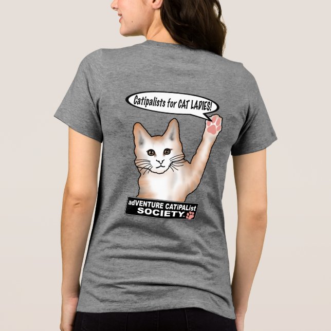 En Tri-matière Chat Dames T-shirt Chat (Verso)