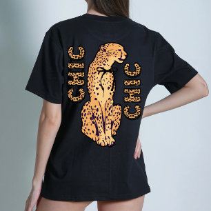 En Tri-matière Cheetah Chic Graphic audacieux T-shirt moderne