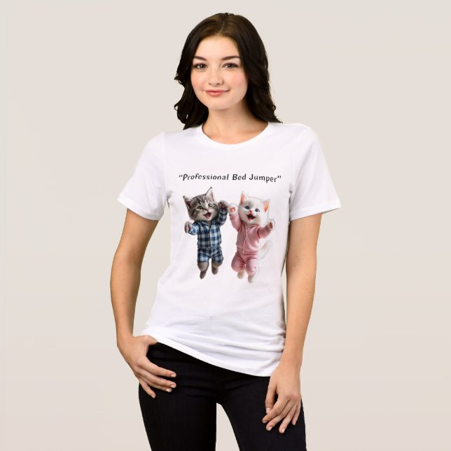 En Tri-matière Chemineur de Lit Professionnel – T-Shirt de Chat M (Recto plein)