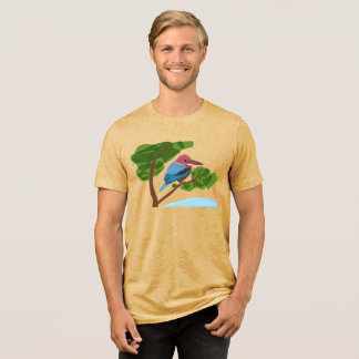 En Tri-matière Chemise bloc Martin-Pêcheur T-Shirt Tri-Blend