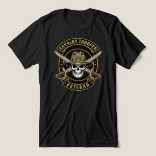 En Tri-matière Chemise Cavalier Vétéran Sabres Croisés T-Shirt