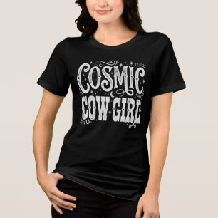 En Tri-matière Chemise Cosmic Cowgirl Vibes du Sud T-shirt Wester