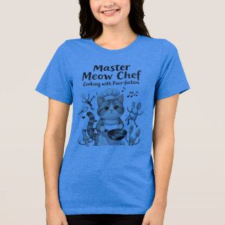 En Tri-matière Chemise de chat cuisinier drôle, T-shirt maître Mi