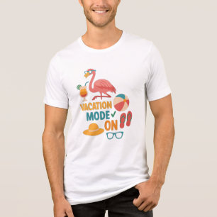 En Tri-matière Chemise T-shirt Flamant Rose Mode Vacances – Été P