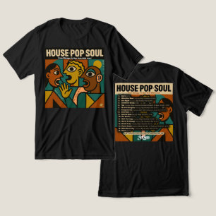 En Tri-matière Chemise T-Shirt "MAISON, POP, ÂME"