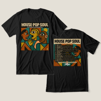 En Tri-matière Chemise T-Shirt "MAISON, POP, ÂME"