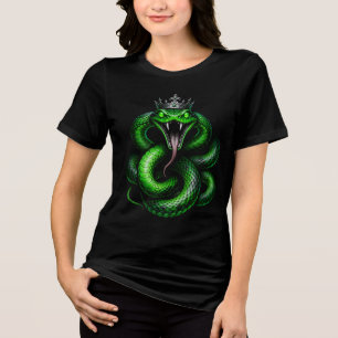En Tri-matière Chemise T-Shirt Snake King Tee gothique Couronne