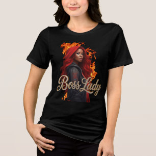 En Tri-matière Chemise Tri-Blend T-Shirt Boss Lady