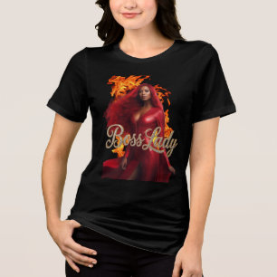 En Tri-matière Chemise Tri-Blend T-Shirt Femme Patronne