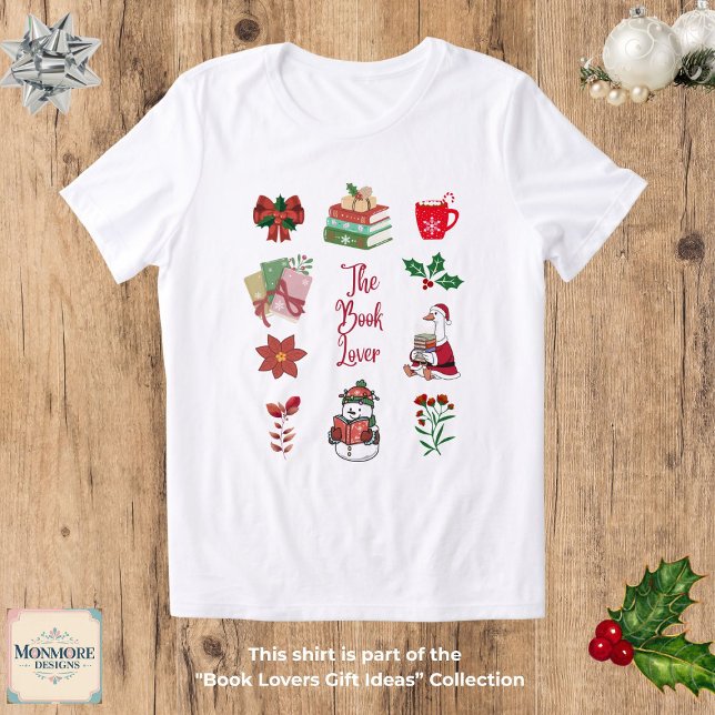 En Tri-matière Christmas Book Lover T-Shirt Tri-Blend Shirt (Créateur téléchargé)