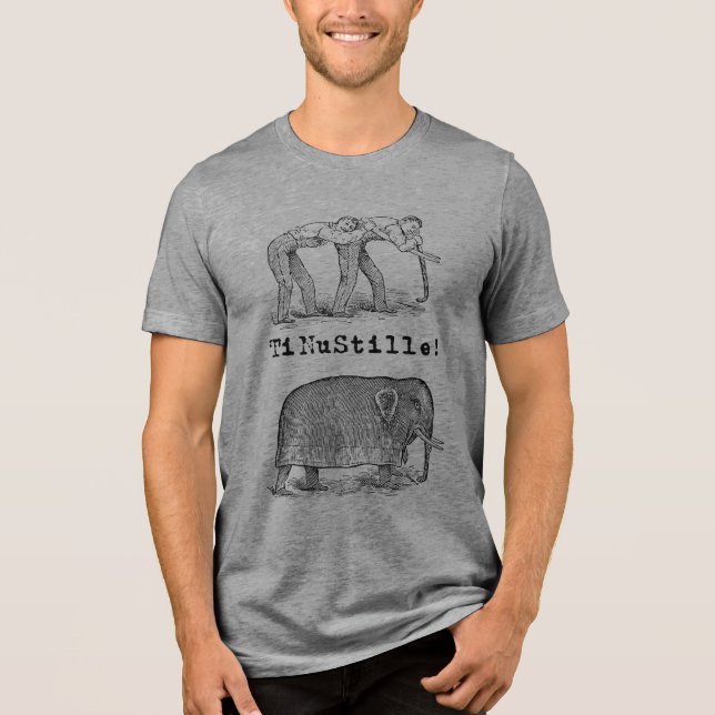 En Tri-matière "chut..." T-shirt grise (Recto)
