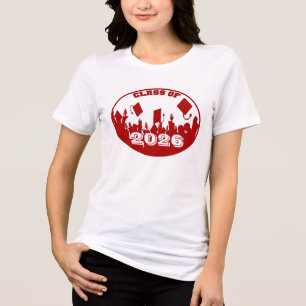 En Tri-matière Classe de Graduation RED de T-shirt 2010