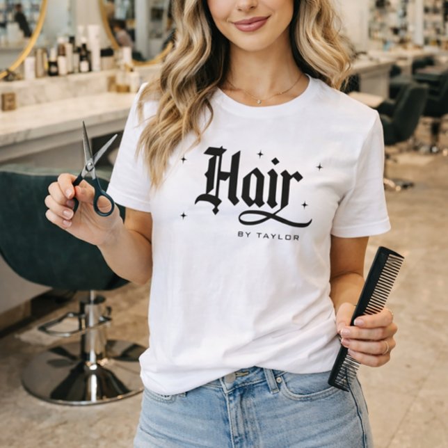 En Tri-matière Coiffeur personnalisé pour T-shirt de salon de coi (Créateur téléchargé)