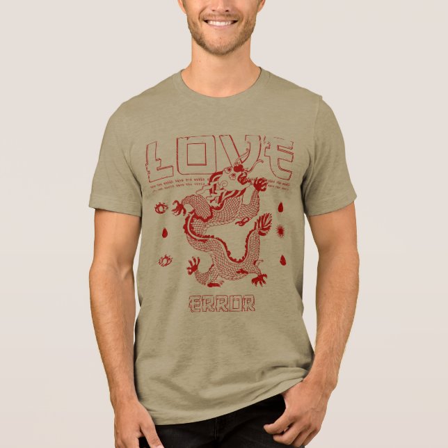 En Tri-matière conception de T-shirt d'amour (Recto)