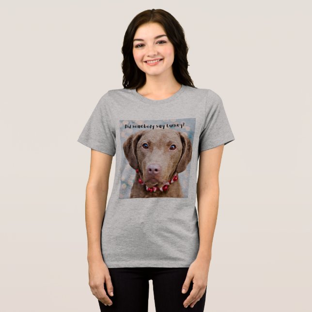 En Tri-matière Conception de t-shirt de chien mignon (Recto plein)