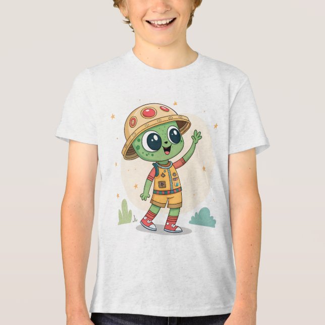 En Tri-matière Conception de T-shirt de dessin animé d'explorateu (Recto)