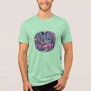En Tri-matière Conception de T-Shirt Inspirant Stars Shine Bright