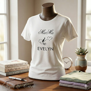 En Tri-matière Conception de t-shirt tri-blend « Je t'aime maman