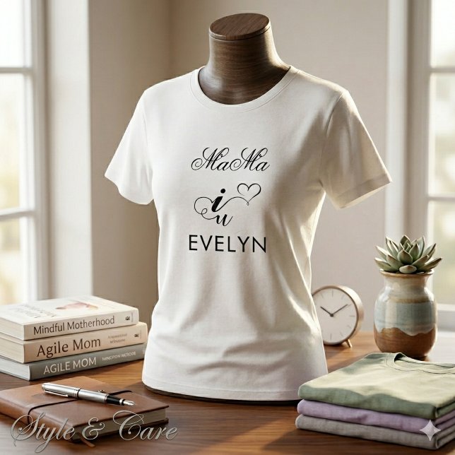 En Tri-matière Conception de t-shirt tri-blend « Je t'aime maman  (Symbolic I Love You Mama Tri Blend Shirt Design)