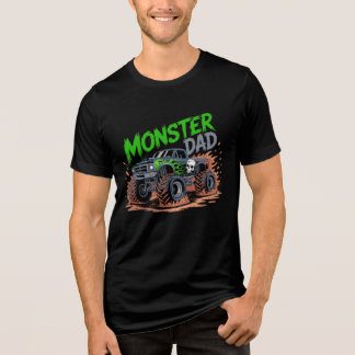 En Tri-matière Conception Papa Monster Truck, T-shirt Famille Ass