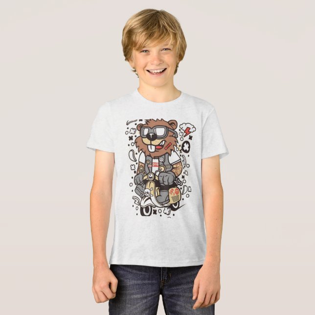En Tri-matière Cool Lumberjack Bear Kids T-Shirt - Artistic  (Recto plein)